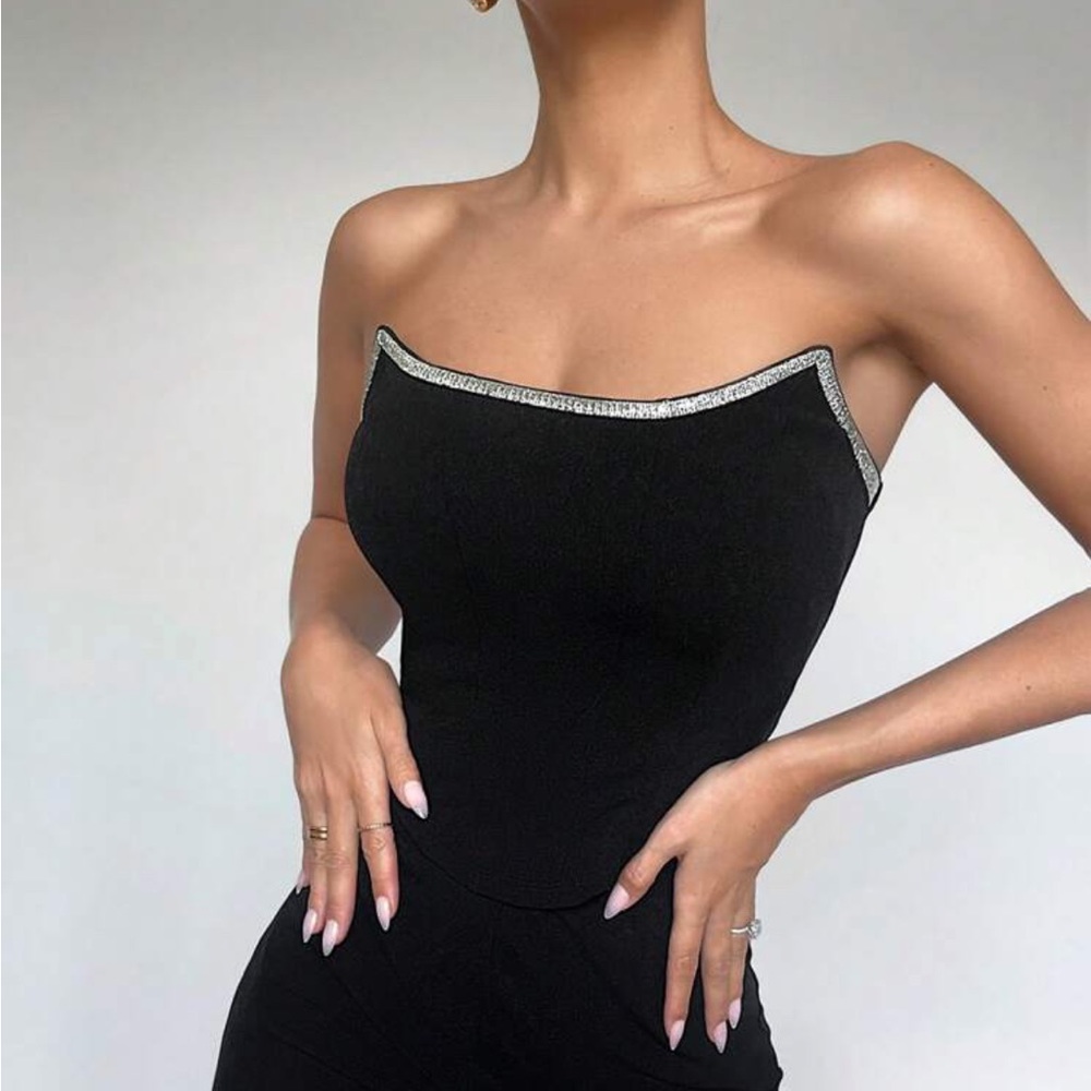 Contrast Binding Tube Top ❤️
